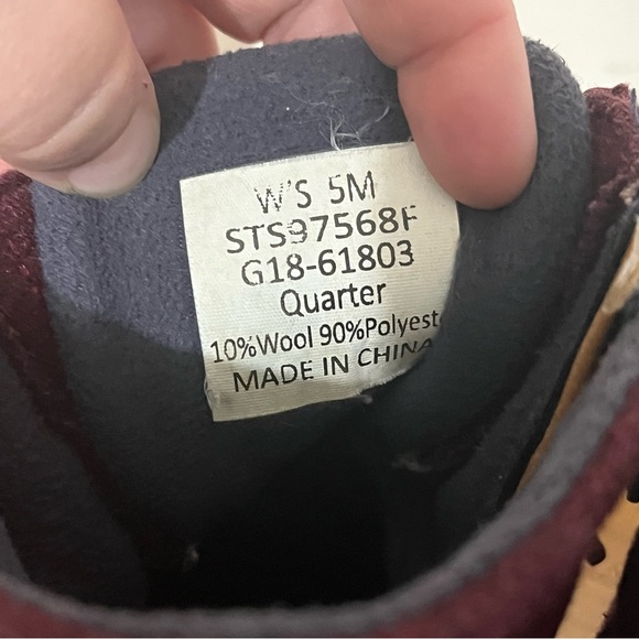 Sperry Top-Sider Saltwater Quilted‎ Duck Boots Womens Wine Color Size 5M - Picture 6 of 7